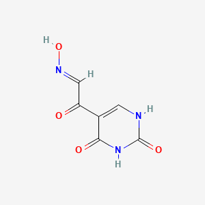 molecular formula C6H5N3O4 B13782703 5-[(2E)-2-hydroxyiminoacetyl]-1H-pyrimidine-2,4-dione CAS No. 6345-07-9