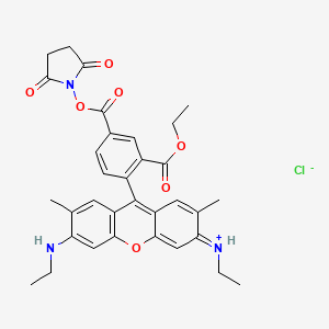 molecular formula C33H34ClN3O7 B13782710 5-Carboxyrhodamine6G,succinimidylester 