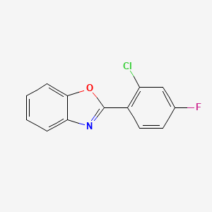 molecular formula C13H7ClFNO B13782721 2-(2-Chloro-4-fluorophenyl)benzoxazole 