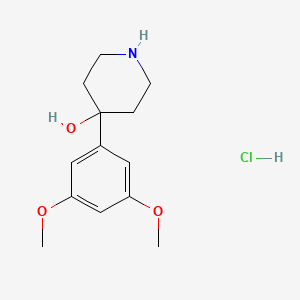 molecular formula C13H20ClNO3 B1378273 4-(3,5-Dimethoxyphenyl)piperidin-4-ol hydrochloride CAS No. 1384705-18-3