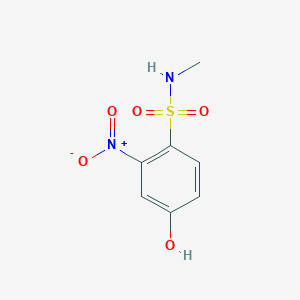 molecular formula C7H8N2O5S B13782732 2-Nitrophenol-4-sulfomethyl amide 