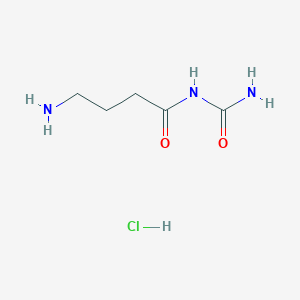 molecular formula C5H12ClN3O2 B1378276 (4-Aminobutanoyl)urea hydrochloride CAS No. 1394041-87-2