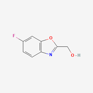 molecular formula C8H6FNO2 B1378278 (6-Fluoro-1,3-benzoxazol-2-yl)methanol CAS No. 1394041-04-3