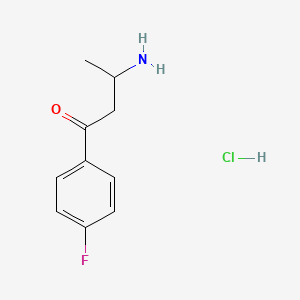 molecular formula C10H13ClFNO B1378279 3-Amino-1-(4-fluorophenyl)butan-1-one hydrochloride CAS No. 1394041-57-6