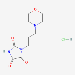 molecular formula C10H16ClN3O4 B1378280 1-[3-(Morpholin-4-yl)propyl]imidazolidine-2,4,5-trione hydrochloride CAS No. 1394042-81-9