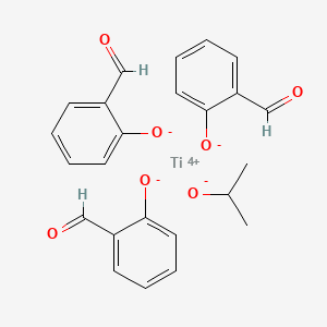 molecular formula C24H22O7Ti B13782807 Titanium, bis[2-(hydroxy-kappaO)benzaldehydato-kappaO][2-(hydroxy-kappaO)benzaldehydato](2-propanolato)- CAS No. 68492-76-2