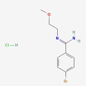 4-bromo-N-(2-methoxyethyl)benzene-1-carboximidamide hydrochloride