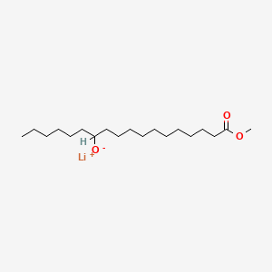 molecular formula C19H37LiO3 B13782844 Octadecanoic acid, 12-hydroxy-, methyl ester, lithium salt CAS No. 53422-16-5