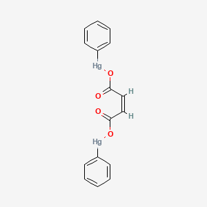 molecular formula C16H12Hg2O4 B13782870 (Maleoyldioxy)bis[phenylmercury] CAS No. 2701-61-3