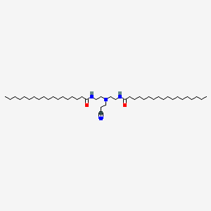 molecular formula C43H84N4O2 B13782897 Octadecanamide, N,N'-[[(2-cyanoethyl)imino]di-2,1-ethanediyl]bis- CAS No. 70055-52-6
