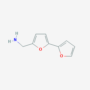molecular formula C9H9NO2 B1378290 [5-(Furan-2-yl)furan-2-yl]methanamine CAS No. 1421603-73-7