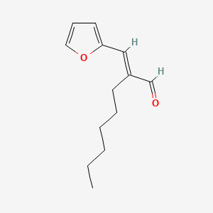 molecular formula C13H18O2 B13782907 2-Furfuryleneoctanal CAS No. 67801-17-6