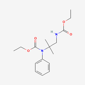 molecular formula C16H24N2O4 B13782914 ethyl N-[1-(ethoxycarbonylamino)-2-methylpropan-2-yl]-N-phenylcarbamate CAS No. 6629-02-3
