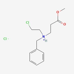molecular formula C13H19Cl2NO2 B13782920 N-Benzyl-N-(2-chloroethyl)-beta-alanine methyl ester hydrochloride CAS No. 92105-56-1