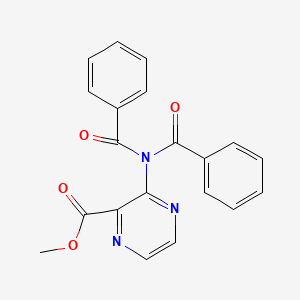 molecular formula C20H15N3O4 B13782923 Methyl 3-(dibenzoylamino)pyrazine-2-carboxylate CAS No. 94579-07-4