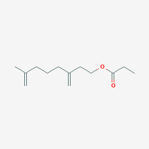 molecular formula C13H22O2 B13782924 7-Methyl-3-methylene-7-octenyl propionate 