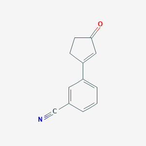 molecular formula C12H9NO B13782927 3-(3-Oxocyclopent-1-en-1-yl)benzonitrile CAS No. 849697-79-6