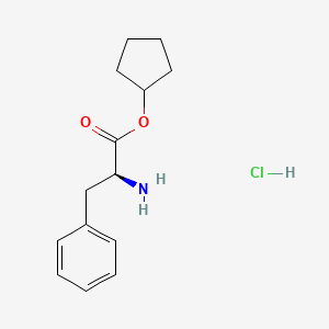 molecular formula C14H20ClNO2 B1378293 cyclopentyl (2S)-2-amino-3-phenylpropanoate hydrochloride CAS No. 1151805-39-8