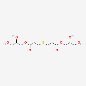 molecular formula C12H22O8S B13782965 Bis(2,3-dihydroxypropyl) 3,3'-thiodipropionate CAS No. 68928-36-9
