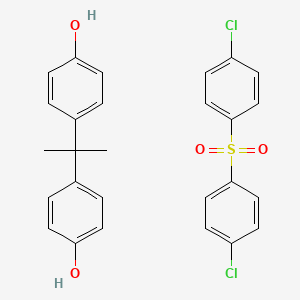 molecular formula C27H24Cl2O4S B13782977 1-Chloro-4-(4-chlorophenyl)sulfonylbenzene;4-[2-(4-hydroxyphenyl)propan-2-yl]phenol CAS No. 25154-01-2