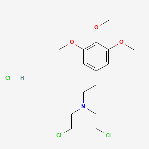 molecular formula C15H24Cl3NO3 B13783011 N,N-bis(2-chloroethyl)-2-(3,4,5-trimethoxyphenyl)ethanamine;hydrochloride CAS No. 92725-10-5