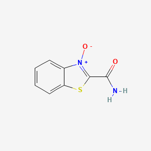 molecular formula C8H6N2O2S B13783016 2-Benzothiazolecarboxamide,3-oxide(8CI) 