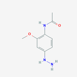 molecular formula C9H13N3O2 B13783024 Acetamide,N-(4-hydrazinyl-2-methoxyphenyl)- 