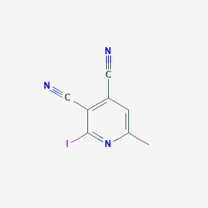 molecular formula C8H4IN3 B13783052 2-Iodo-6-methylpyridine-3,4-dicarbonitrile 