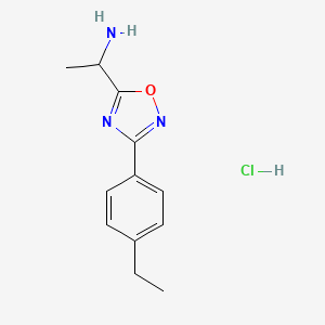1-[3-(4-Ethylphenyl)-1,2,4-oxadiazol-5-yl]ethan-1-amine hydrochloride