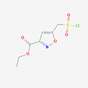 Ethyl 5-[(chlorosulfonyl)methyl]-1,2-oxazole-3-carboxylate