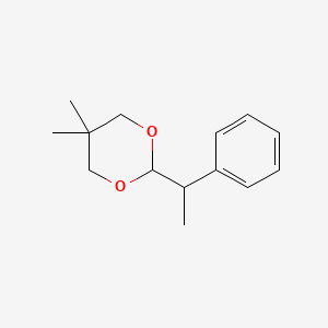 molecular formula C14H20O2 B13783197 5,5-Dimethyl-2-(1-phenylethyl)-1,3-dioxane CAS No. 84697-11-0