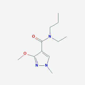 molecular formula C11H19N3O2 B13783212 N-Ethyl-3-methoxy-1-methyl-N-propyl-1H-pyrazole-4-carboxamide 