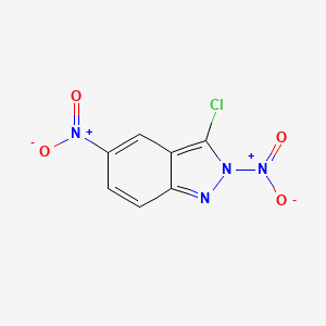 molecular formula C7H3ClN4O4 B13783229 3-Chloro-2,5-dinitroindazole CAS No. 68159-06-8