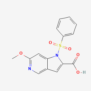 1-Benzosulphonyl-6-methoxy-5-azaindole-2-carboxylic acid