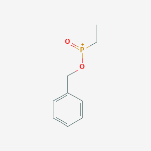 molecular formula C9H12O2P+ B13783250 Ethyl-oxo-phenylmethoxyphosphanium 
