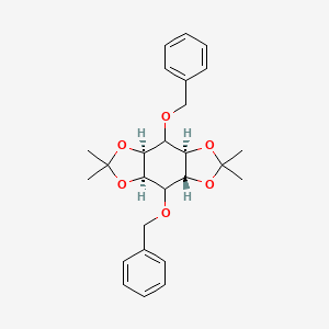 molecular formula C26H32O6 B13783257 (1R,3R,7R,9S)-5,5,11,11-tetramethyl-2,8-bis(phenylmethoxy)-4,6,10,12-tetraoxatricyclo[7.3.0.03,7]dodecane 