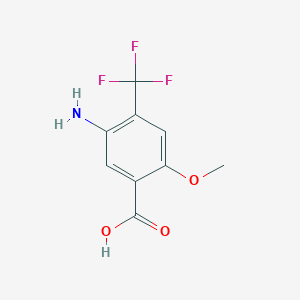 molecular formula C9H8F3NO3 B1378329 5-Amino-2-methoxy-4-trifluoromethyl benzoic acid CAS No. 1427503-11-4