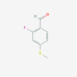 molecular formula C8H7FOS B1378339 2-Fluoro-4-(methylthio)benzaldehyde CAS No. 1289084-81-6