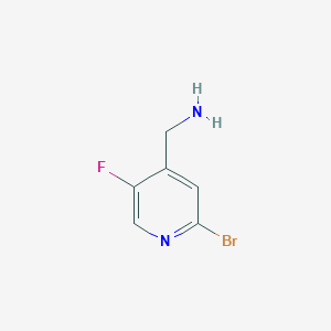molecular formula C6H6BrFN2 B1378347 (2-Bromo-5-fluoropyridin-4-yl)methanamine CAS No. 1416714-39-0