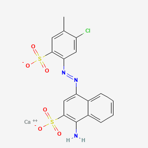 molecular formula C17H12CaClN3O6S2 B13783480 calcium;1-amino-4-[(5-chloro-4-methyl-2-sulfonatophenyl)diazenyl]naphthalene-2-sulfonate CAS No. 65152-16-1
