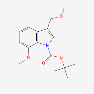 molecular formula C15H19NO4 B1378355 N-Boc-3-(羟甲基)-7-甲氧基吲哚 CAS No. 1260683-23-5