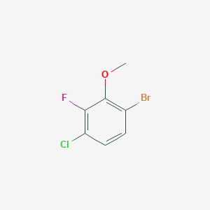 molecular formula C7H5BrClFO B1378357 1-溴-4-氯-3-氟-2-甲氧基苯 CAS No. 1414870-75-9