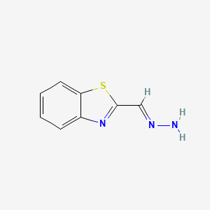molecular formula C8H7N3S B13783611 2-Benzothiazolecarboxaldehyde,hydrazone(9CI) 