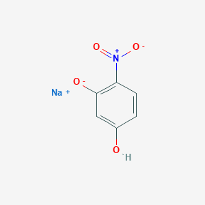 molecular formula C6H4NNaO4 B13783614 1,3-Benzenediol, 4-nitro-, sodium salt CAS No. 63512-41-4