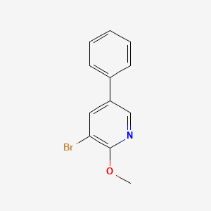 molecular formula C12H10BrNO B1378363 3-Bromo-2-methoxy-5-phenylpyridine CAS No. 1428234-54-1