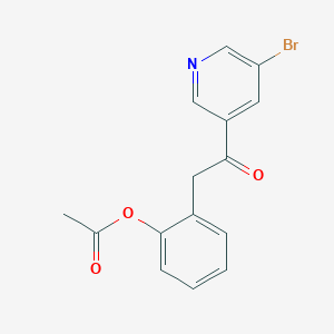 molecular formula C15H12BrNO3 B13783643 2-Acetoxybenzyl 5-bromo-3-pyridyl ketone CAS No. 898766-53-5