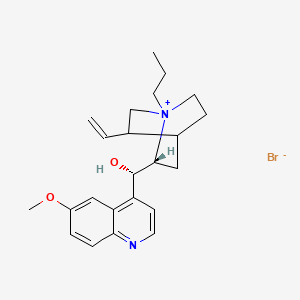 molecular formula C23H31BrN2O2 B13783673 Quinine, n-propyl bromide CAS No. 63717-12-4