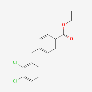 molecular formula C16H14Cl2O2 B13783690 Ethyl 4-(dichlorophenylmethyl)benzoate CAS No. 81265-18-1