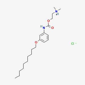 molecular formula C21H37ClN2O3 B13783703 2-(Dimethylamino)ethyl m-decyloxycarbanilate hydrochloride CAS No. 68097-72-3