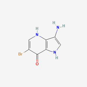 molecular formula C7H6BrN3O B1378372 3-Amino-6-bromo-7-hydroxy-4-azaindole CAS No. 1260381-63-2